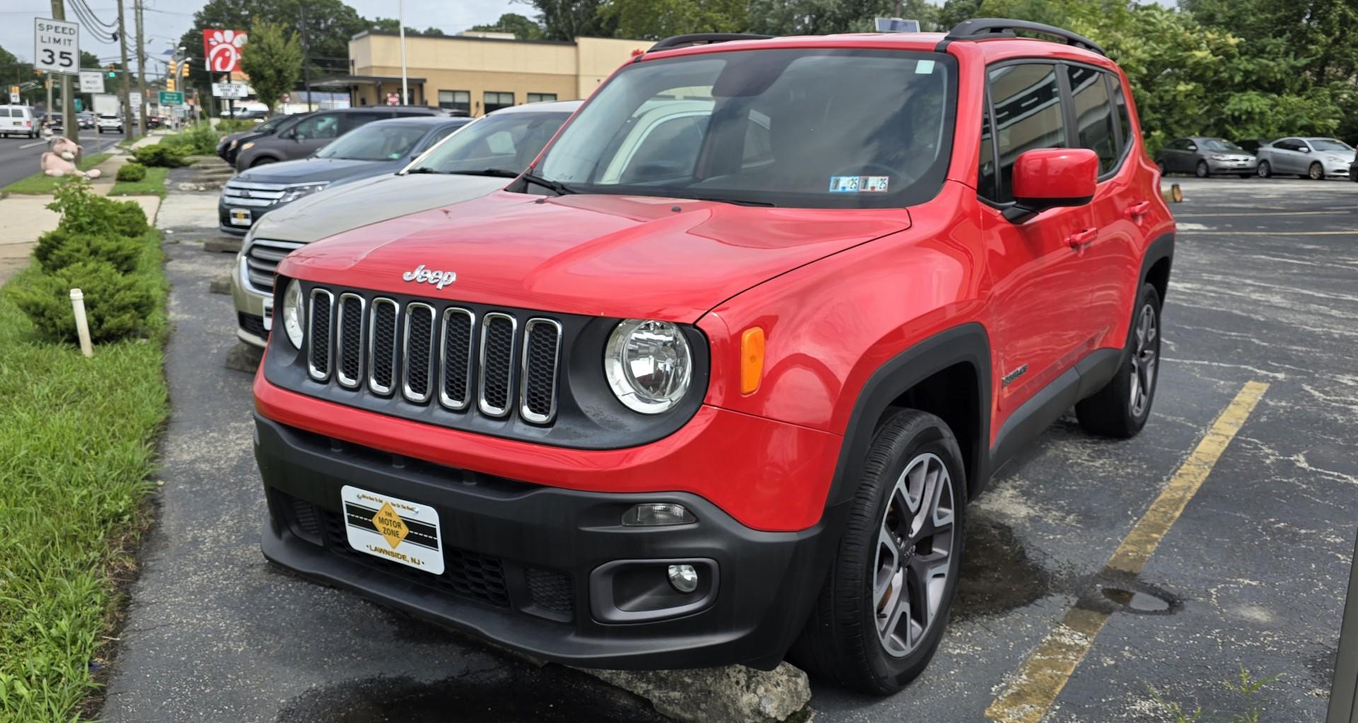 2016 Red Jeep Renegade Limited (ZACCJBBT9GP) with an 4-Cyl, MultiAir, 2.4L engine, Automatic, 9-Spd transmission, located at 341 N White Horse Pike, Lawnside, NJ, 08045, (856) 262-9500, 39.855621, -75.027451 - Photo#0